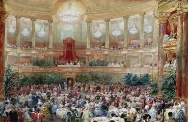 Abendessen im Salle des Spectacles in Versailles, 1854
